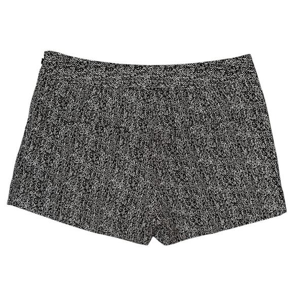 Express Mid-Rise Cuffed Black & White Tweed Pattern Dress Shorts Size 0 28X2 - Picture 5 of 8